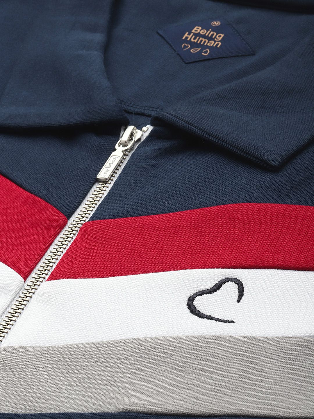 Being Human Striped Pure Cotton Sweatshirt - Image 2