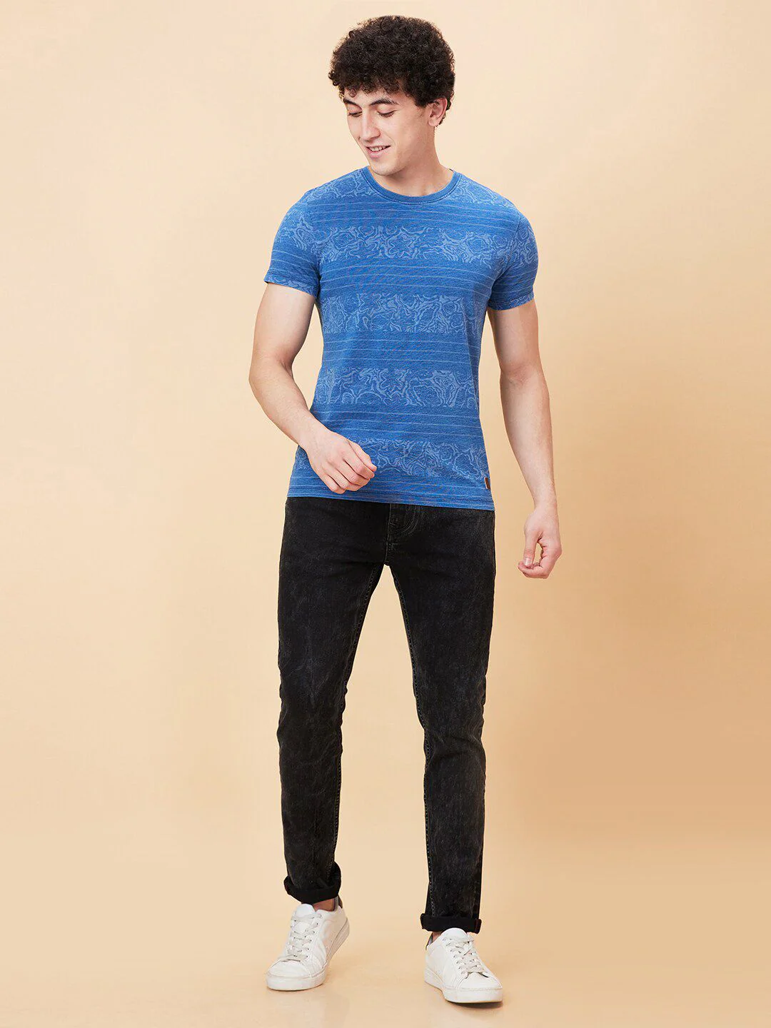 Being Human Striped Round Neck Short Sleeves Tshirt - Image 6