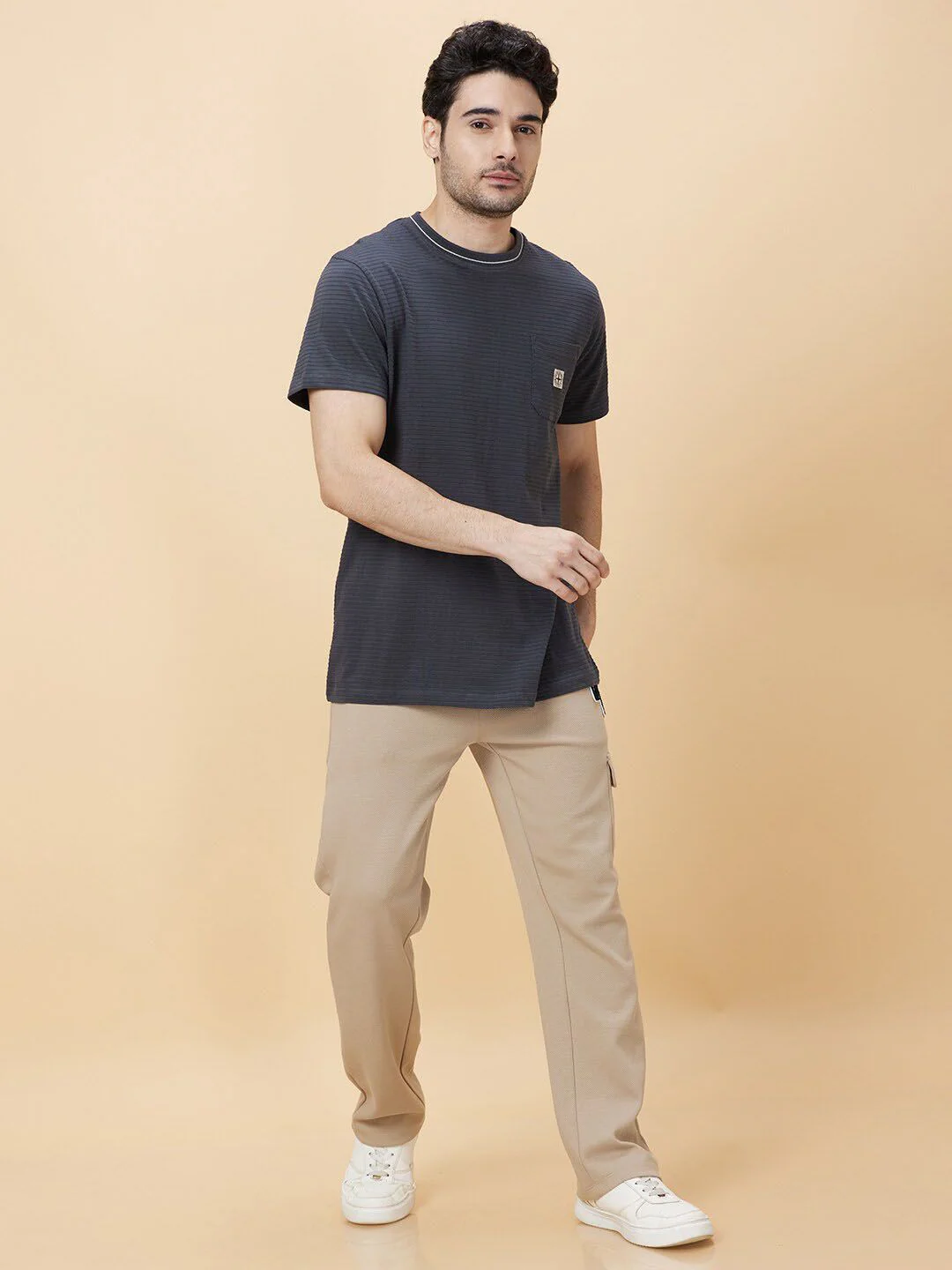 Being Human Striped Round Neck T-shirt - Image 4