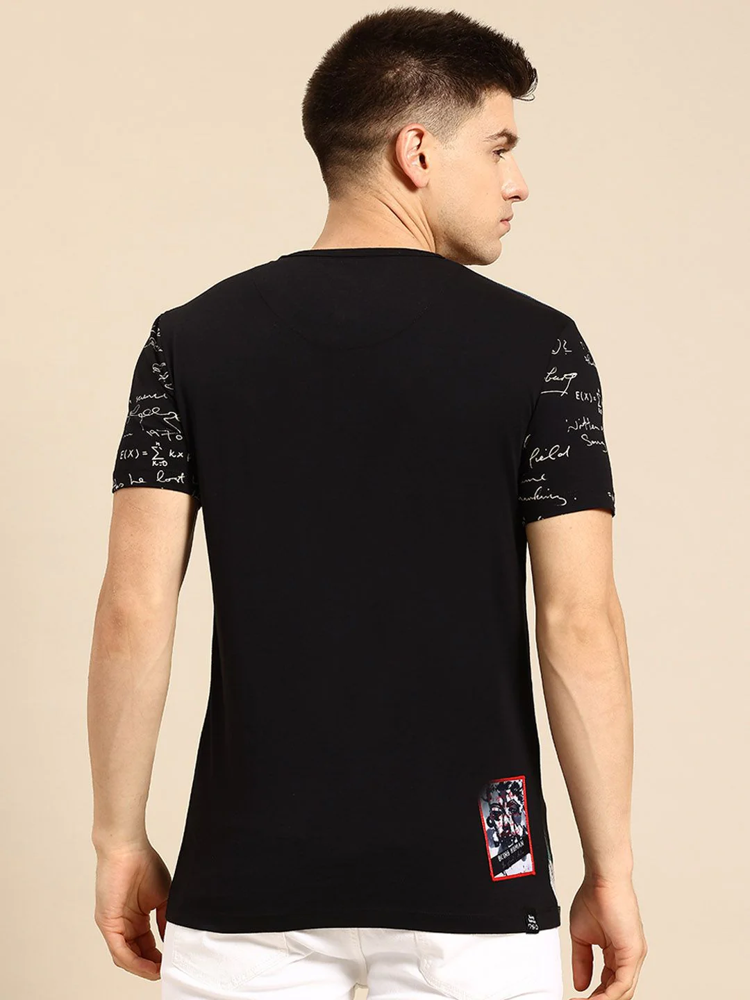Being Human Typography Henley Neck T-shirt - Image 5