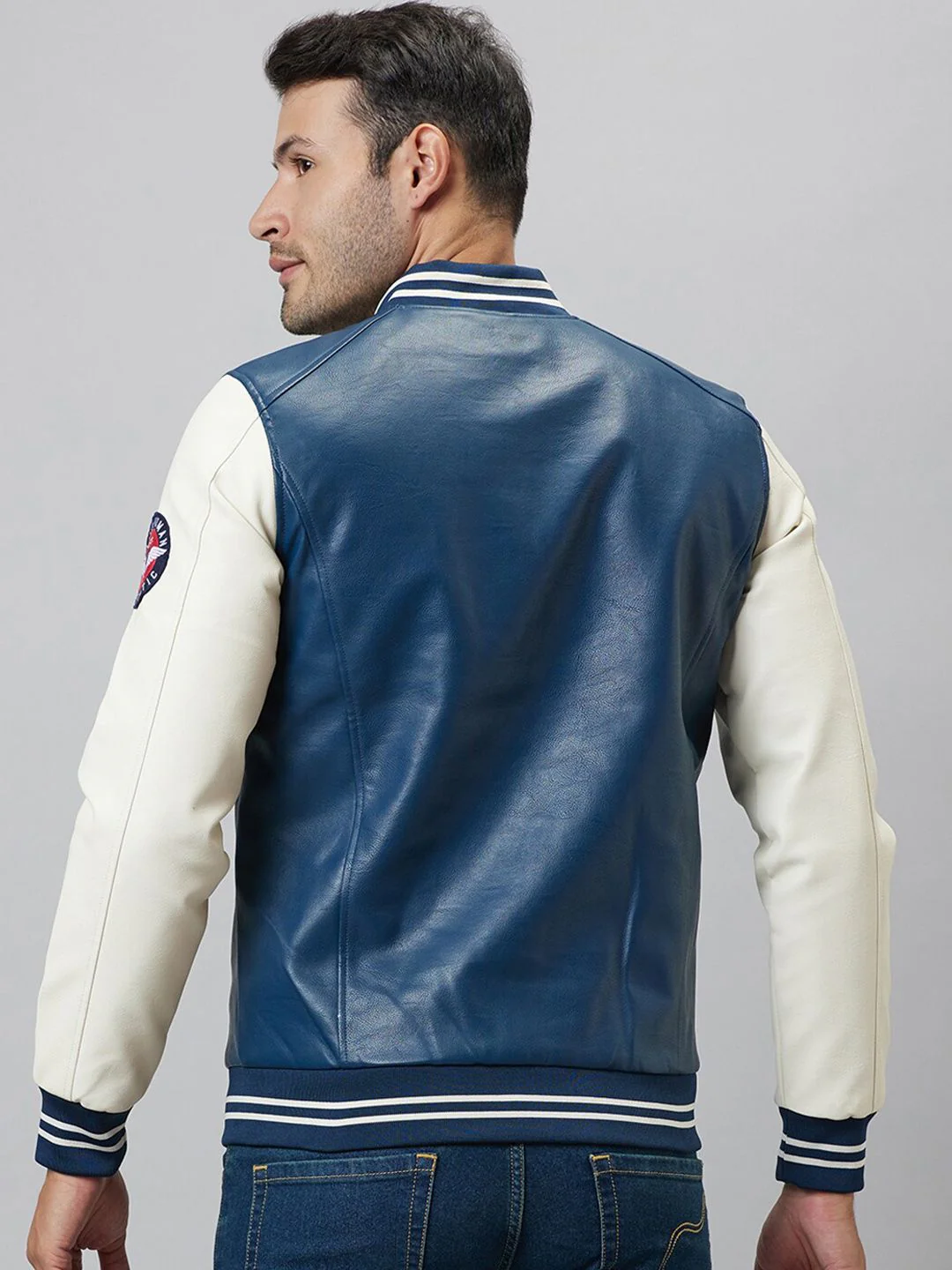 Being Human Typography Printed Cotton Varsity Jacket - Image 5