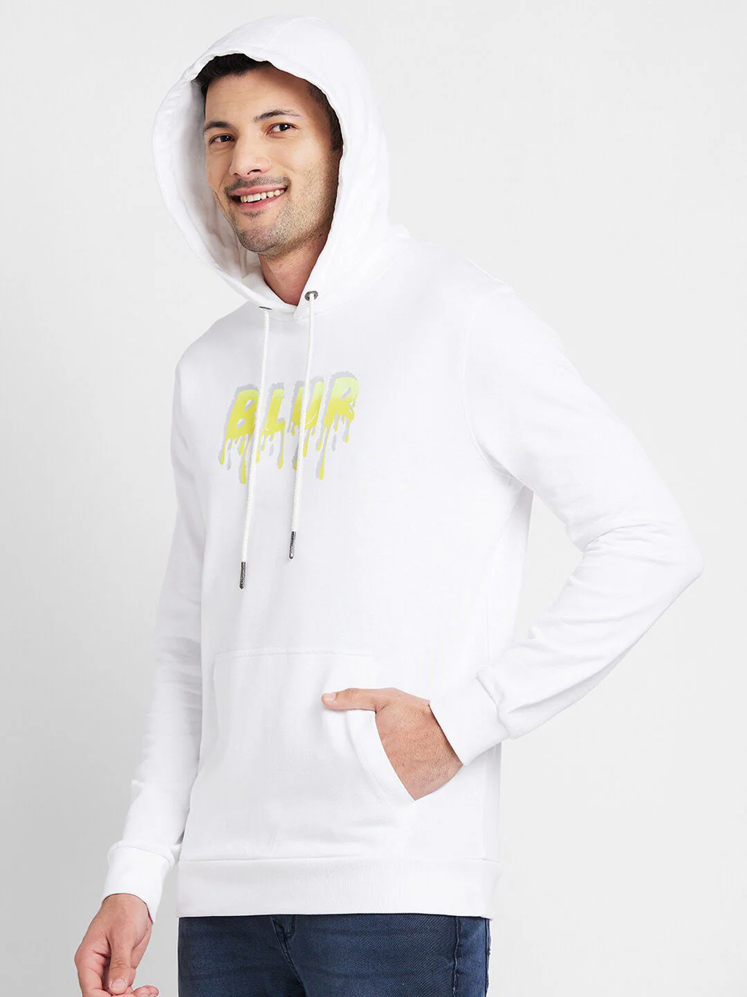 Being Human Typography Printed Hooded Cotton Pullover - Image 3