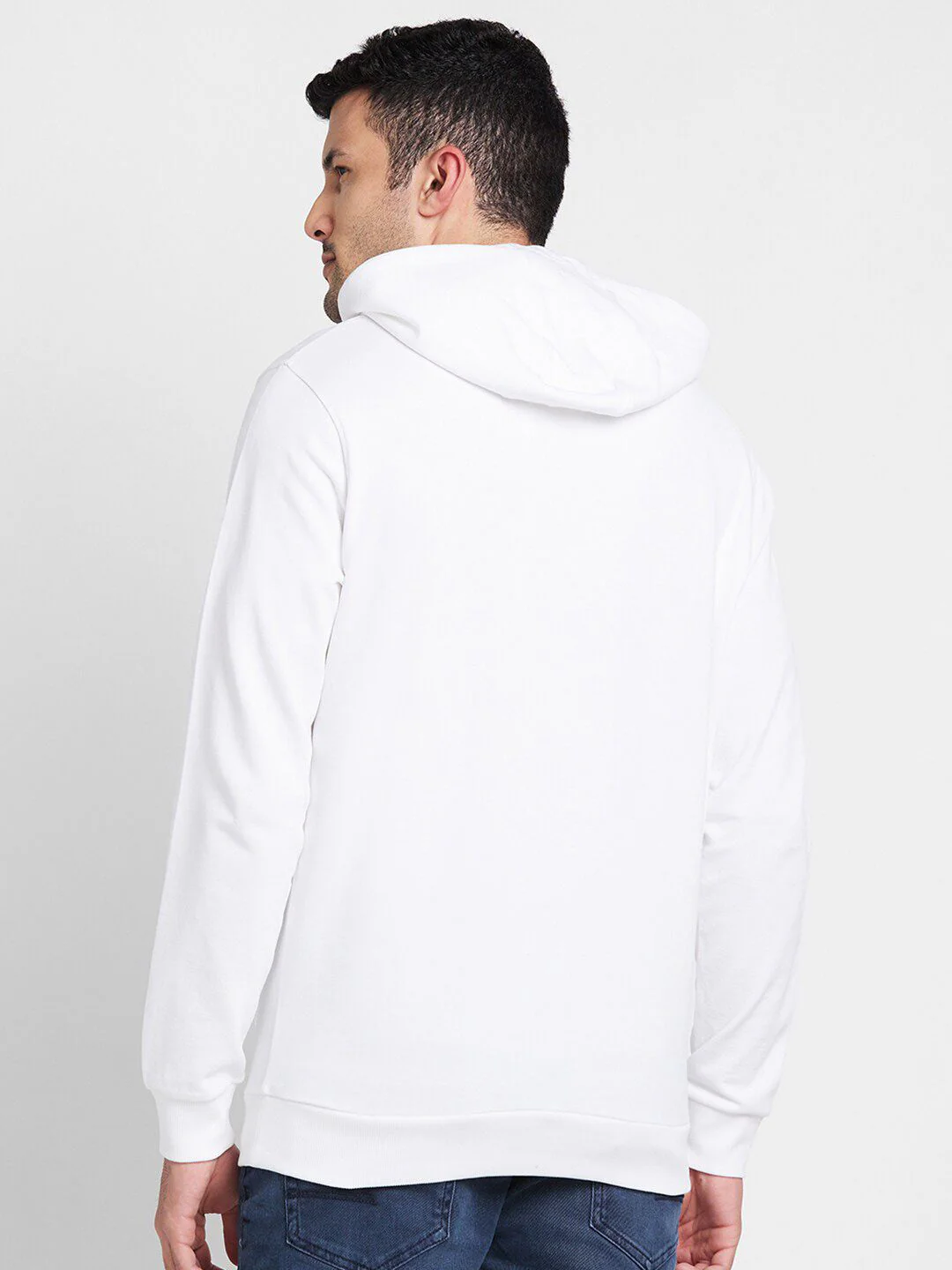 Being Human Typography Printed Hooded Cotton Pullover - Image 5