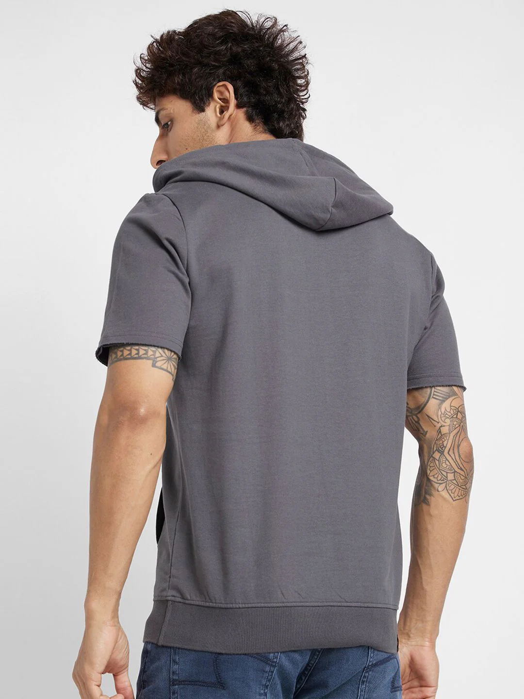 Being Human Typography Printed Hooded Cotton Pullover - Image 5