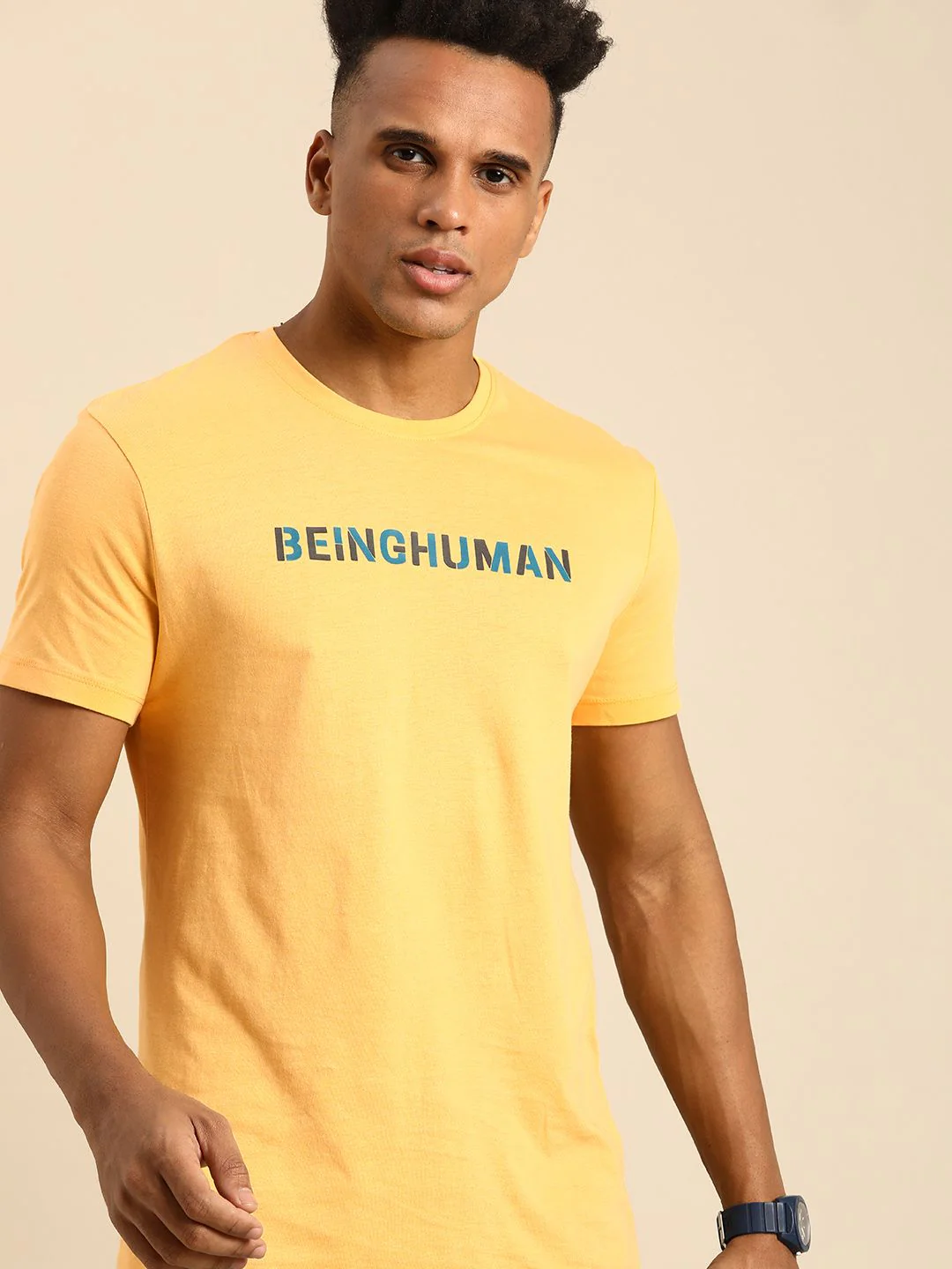 Being Human Typography Printed Pure Cotton T-shirt