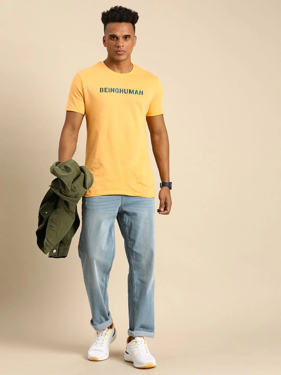 Being Human Typography Printed Pure Cotton T-shirt - Image 4