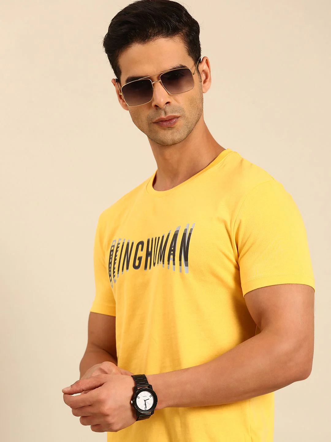 Being Human Typography Printed Pure Cotton T-shirt