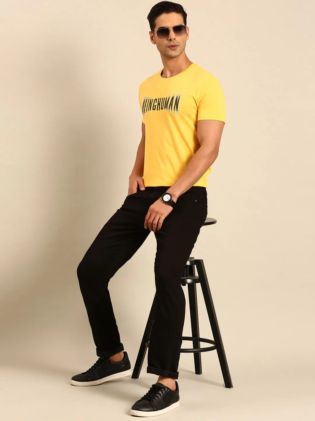 Being Human Typography Printed Pure Cotton T-shirt - Image 4