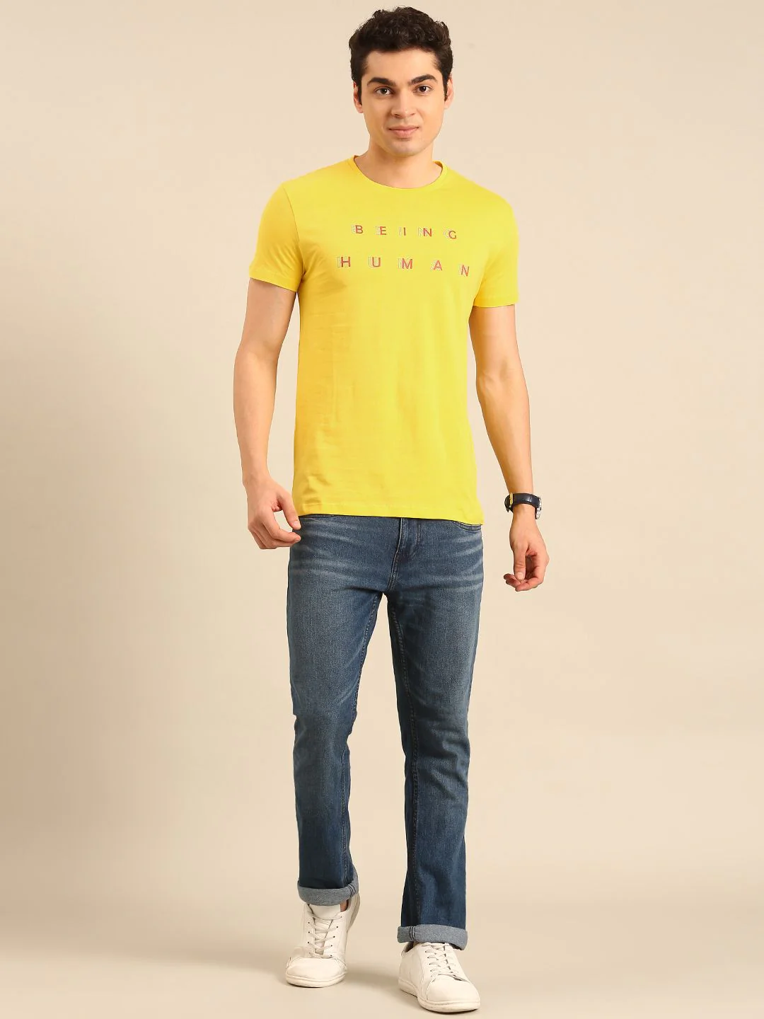 Being Human Typography Printed Pure Cotton T-shirt - Image 4
