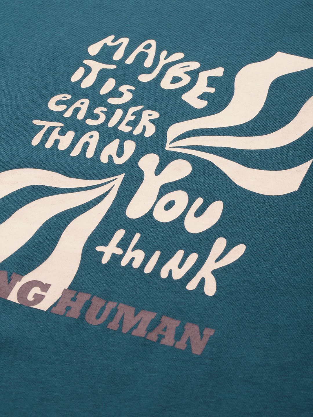 Being Human Typography Printed Pure Cotton T-shirt - Image 2