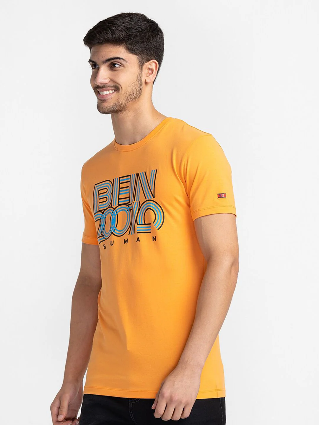 Being Human Typography Printed Regular-Fit Knitted Casual T-shirt - Image 3