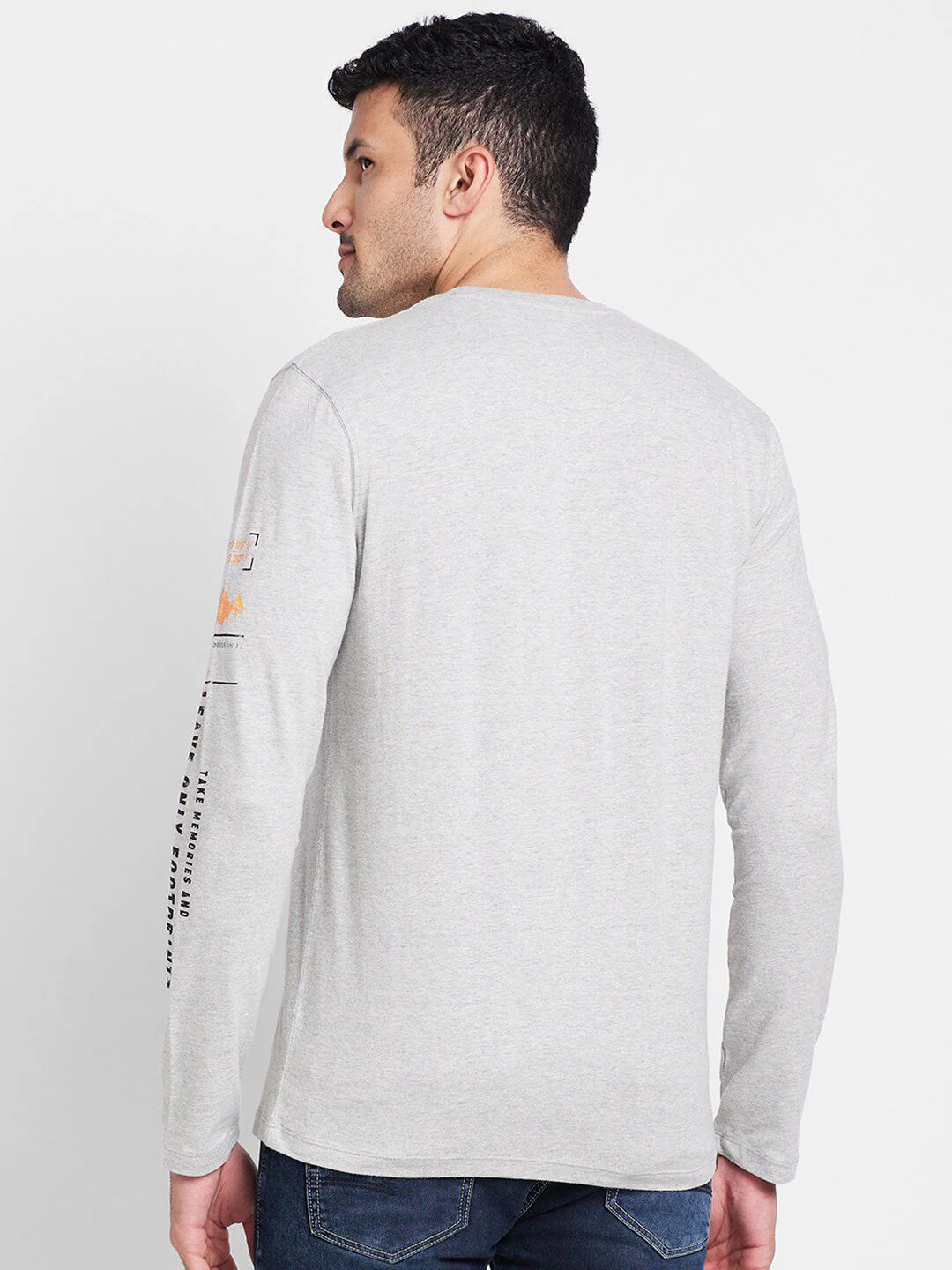 Being Human Typography Printed Round Neck Long Sleeves Pockets Regular T-shirt - Image 5