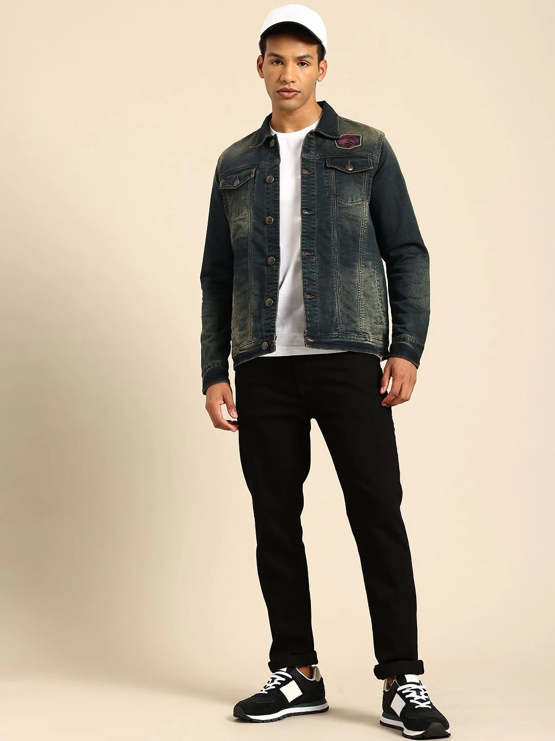 Being Human Washed Denim Jacket with Inner Pockets - Image 4