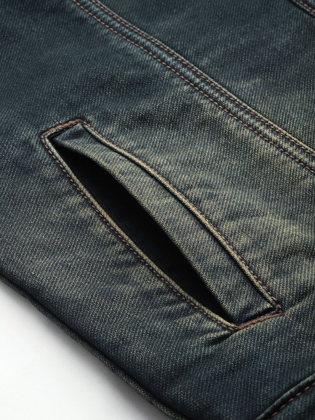 Being Human Washed Denim Jacket with Inner Pockets - Image 6