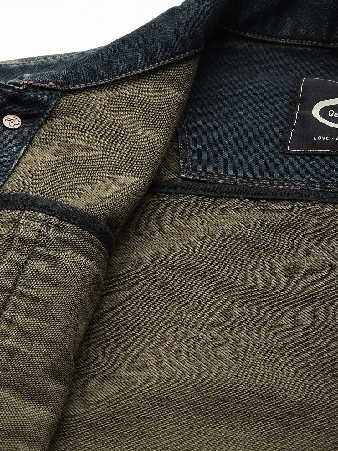 Being Human Washed Denim Jacket with Inner Pockets - Image 7