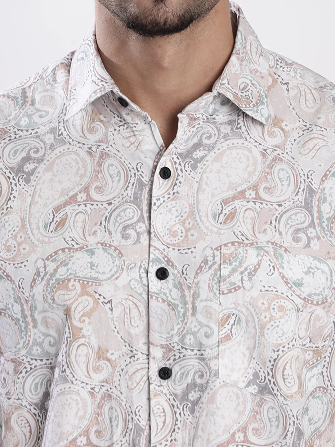 Bene Kleed Ethnic Motifs Spread Collar Cotton Regular Fit Casual Shirt - Image 3