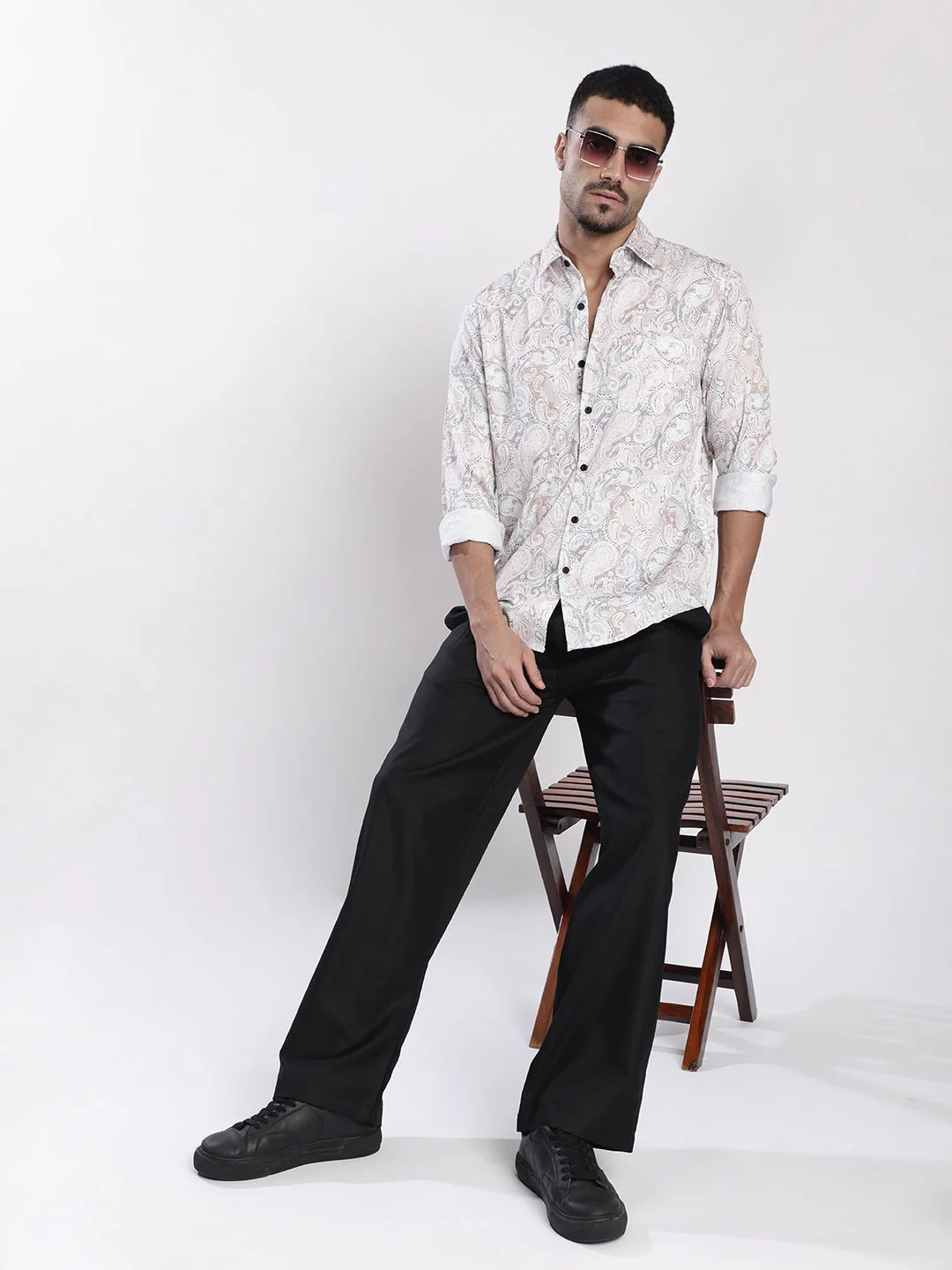 Bene Kleed Ethnic Motifs Spread Collar Cotton Regular Fit Casual Shirt - Image 6