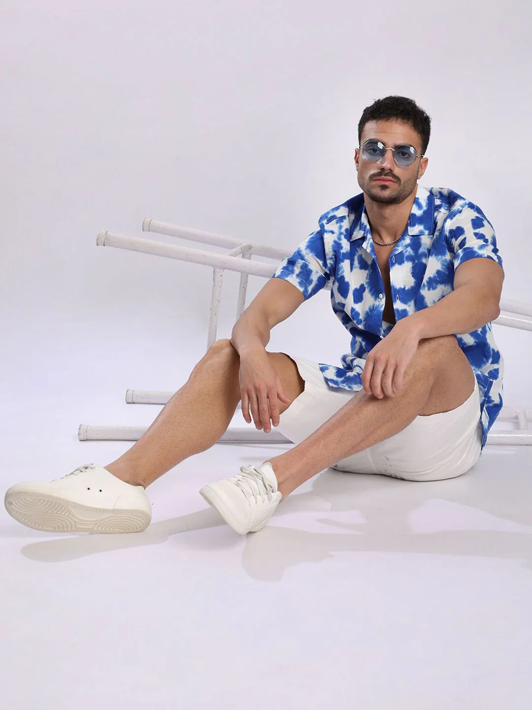 Bene Kleed Men Abstract Printed Cuban Collar Casual Shirt - Image 4