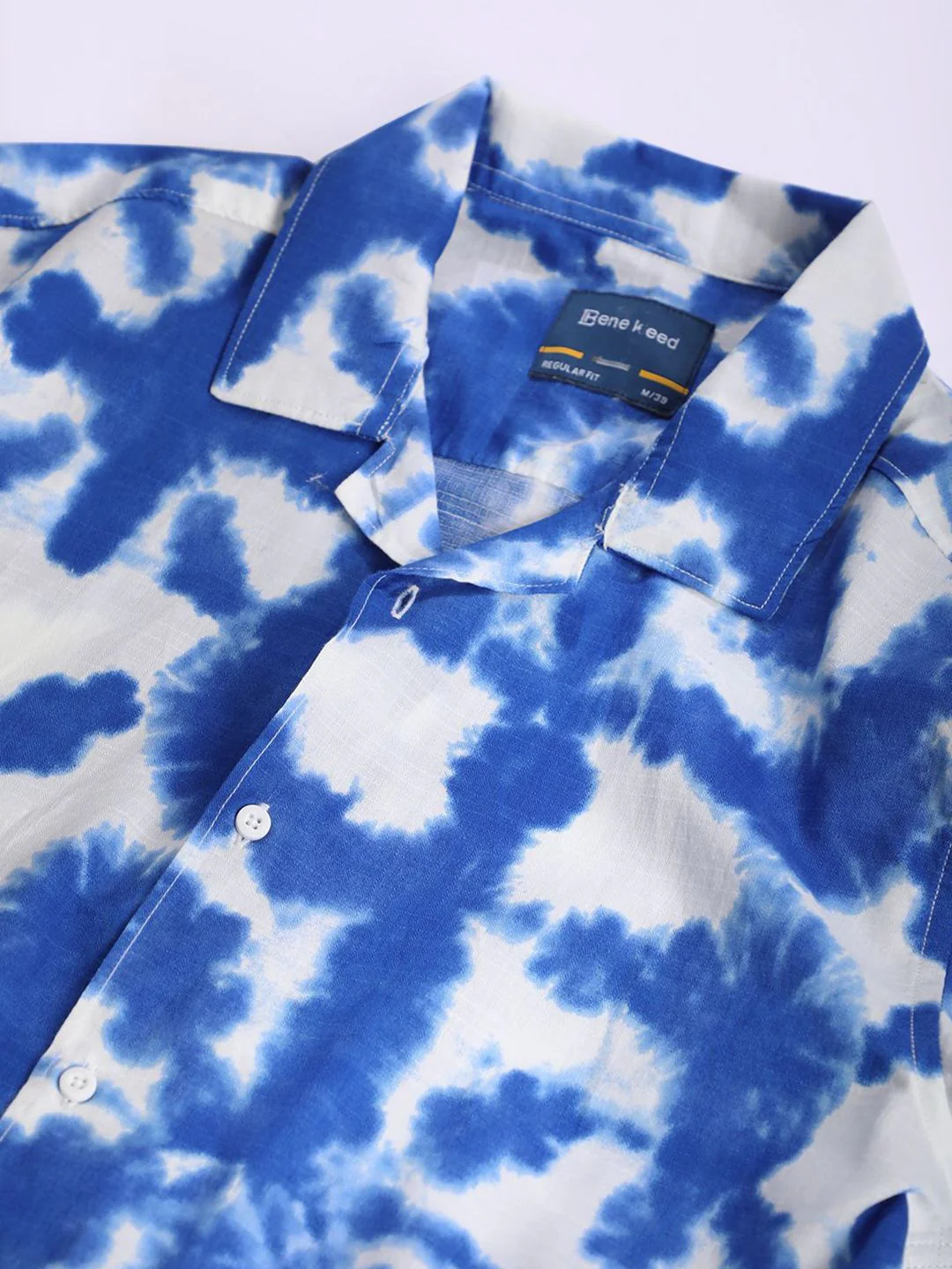 Bene Kleed Men Abstract Printed Cuban Collar Casual Shirt - Image 7