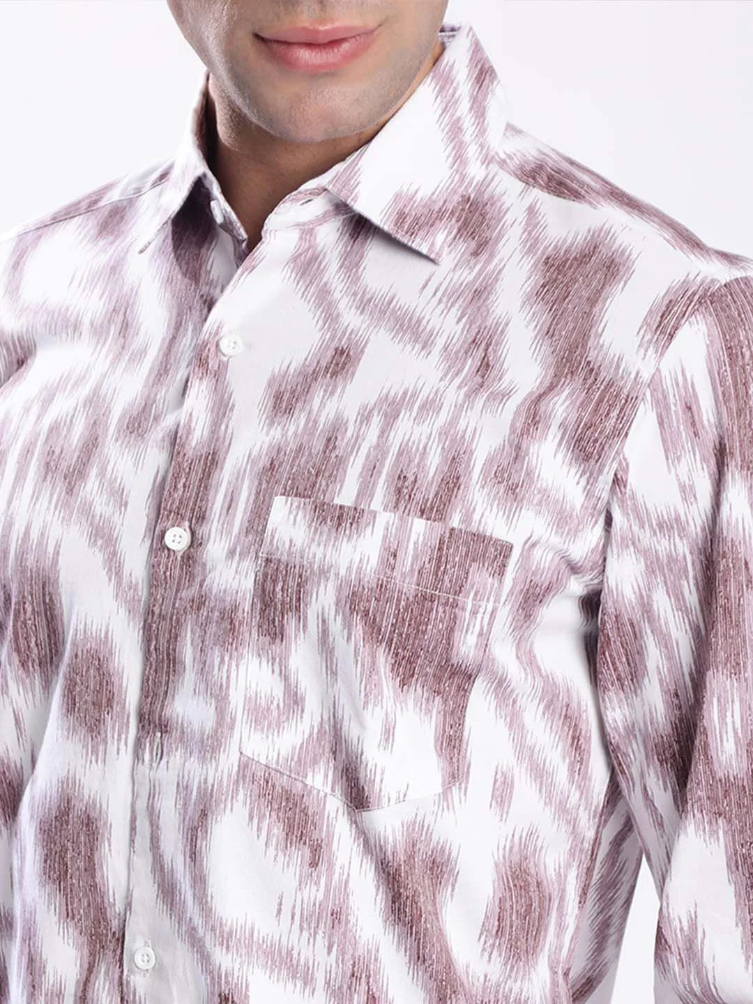 Bene Kleed Men Abstract Printed Spread Collar Slim Fit Printed Casual Shirt - Image 2