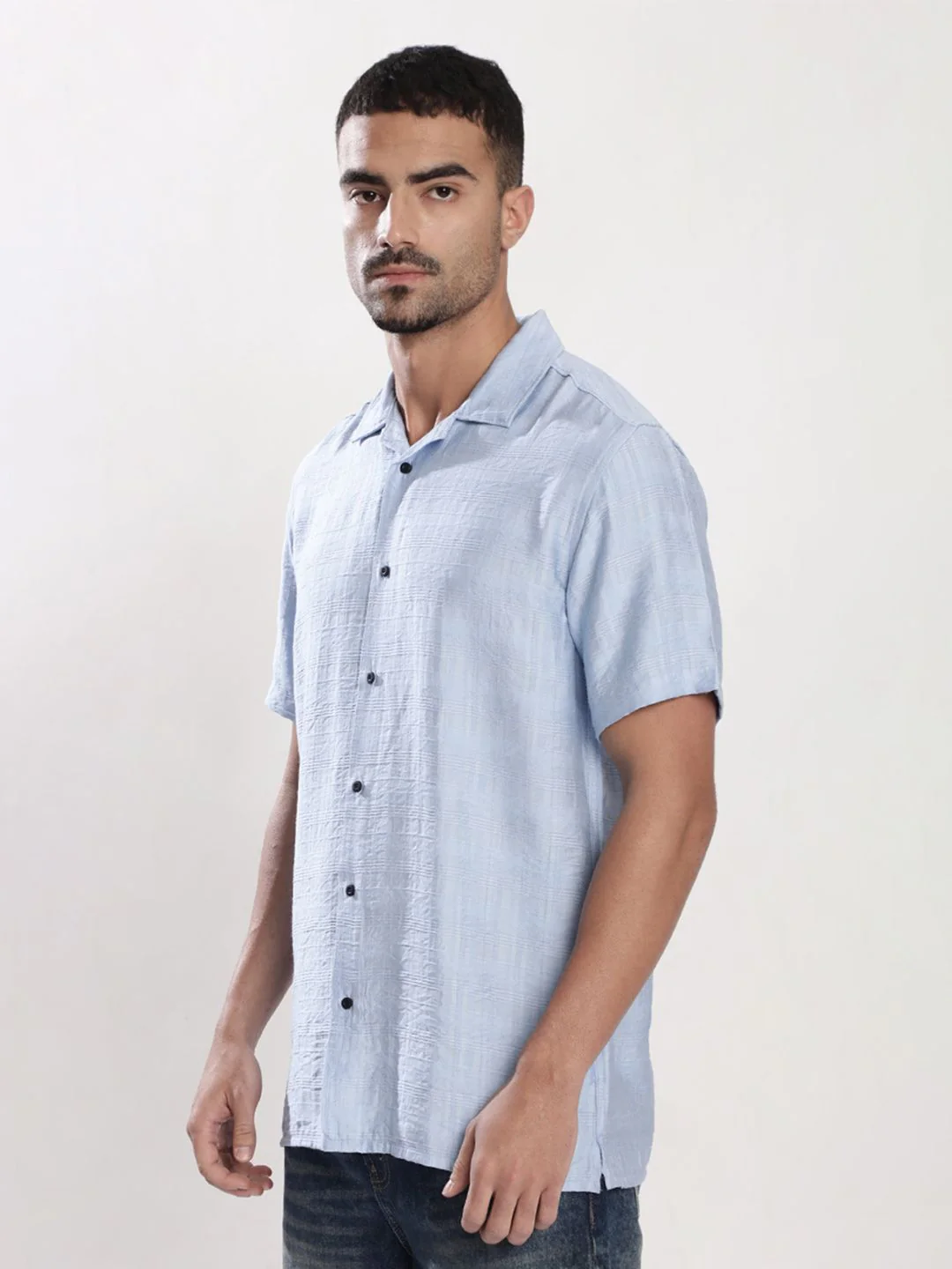 Bene Kleed Men Regular Fit Textured Casual Shirt - Image 5