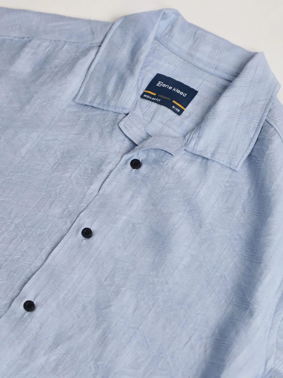 Bene Kleed Men Regular Fit Textured Casual Shirt - Image 7