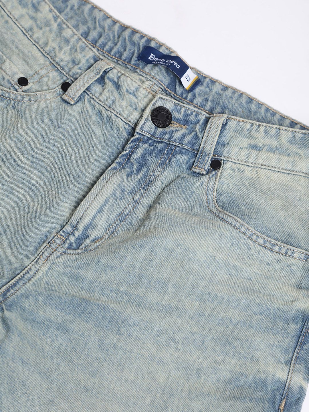 Bene Kleed Men Relaxed Fit Heavy Fade Jeans - Image 7