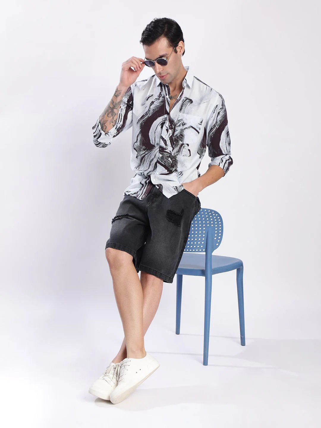 Bene Kleed Men Slim Fit Printed Casual Shirt - Image 4