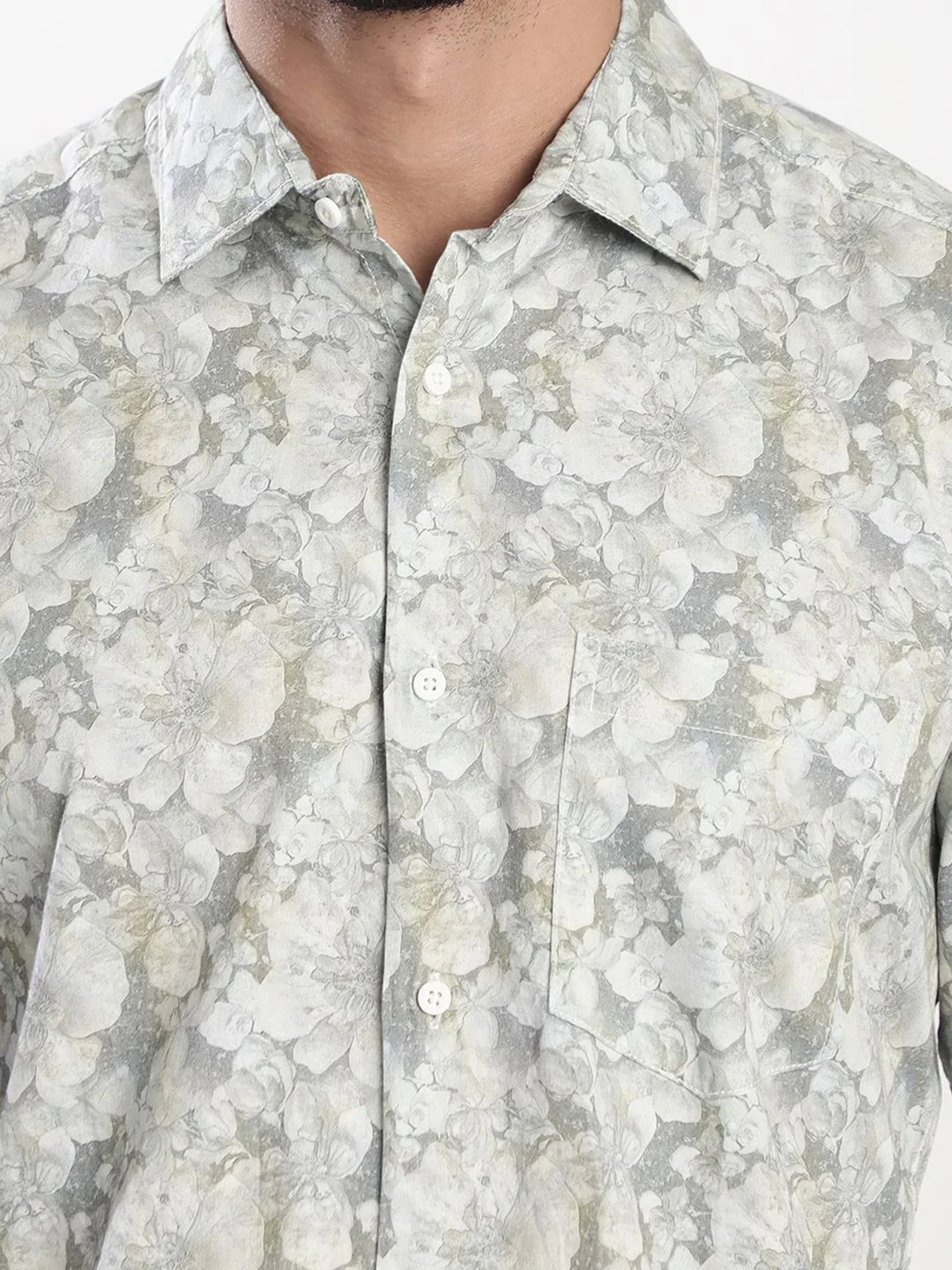 Bene Kleed Slim Fit Floral Printed Cotton Casual Shirt - Image 2