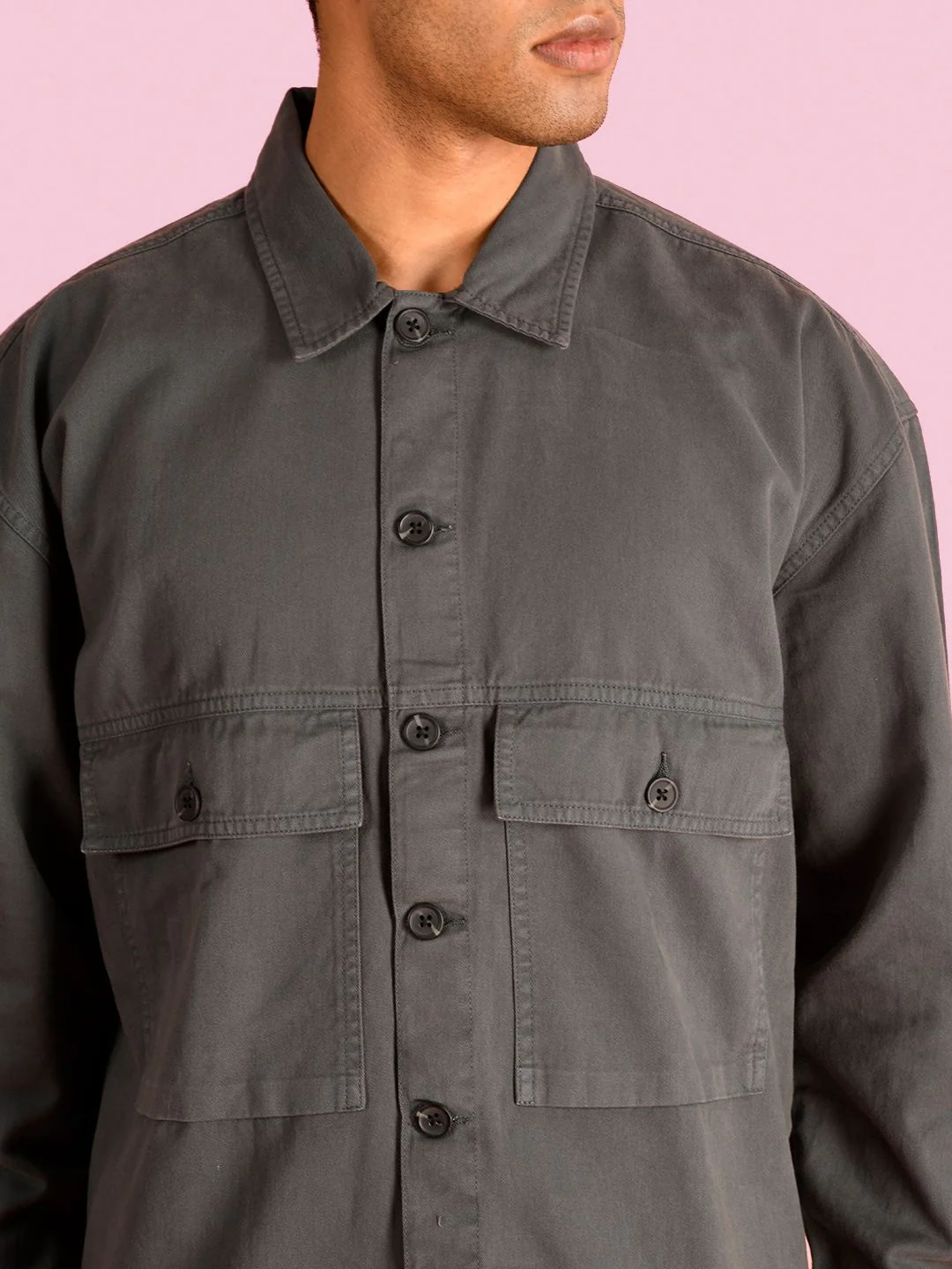 Bene Kleed Spread Collar Pure Cotton Oversized Tailored Jacket - Image 3