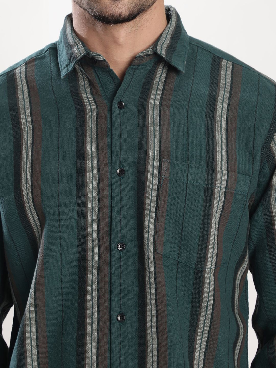 Bene Kleed Striped Pure Cotton Casual Shirt - Image 2