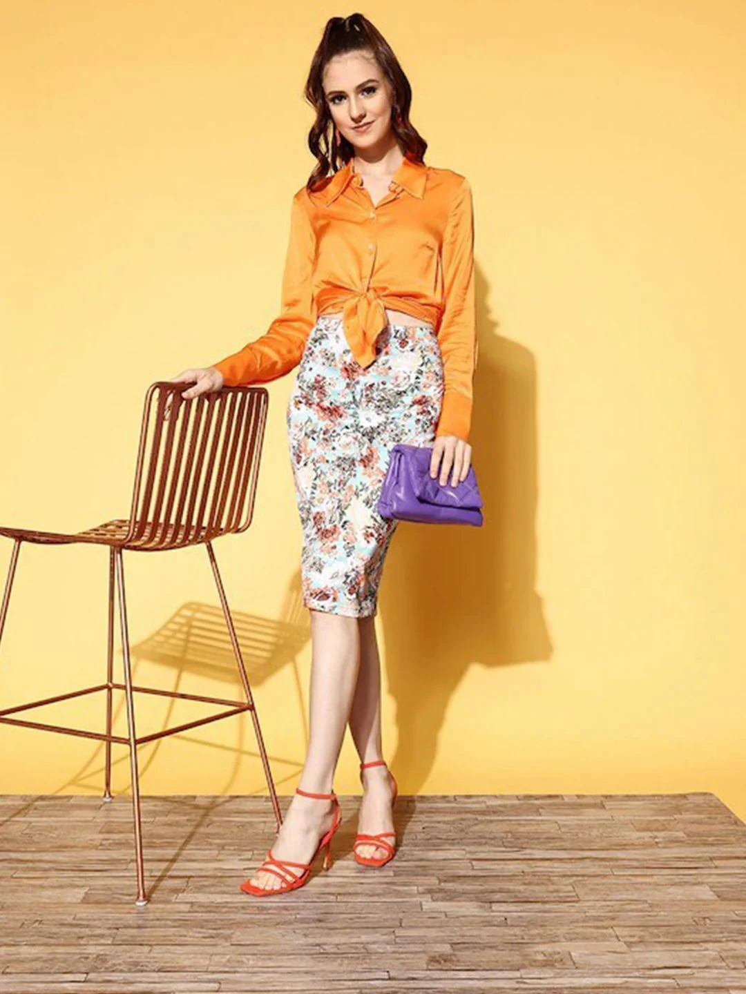 Berrylush Blue Floral Indie Gal Skirt - Image 4