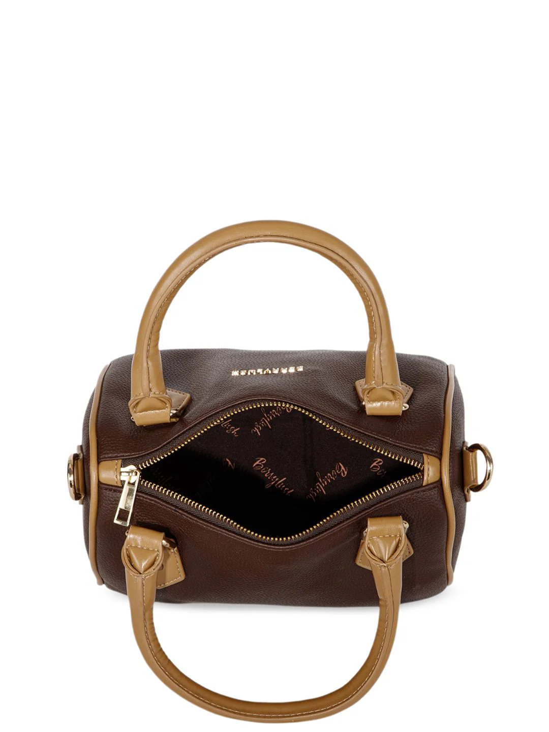Berrylush Brown Structured Handheld Bag - Image 5
