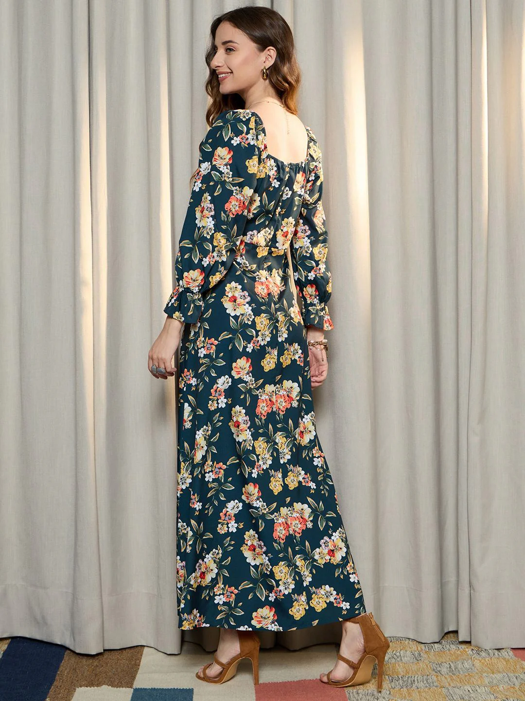 Berrylush Floral Printed Maxi Dress - Image 5