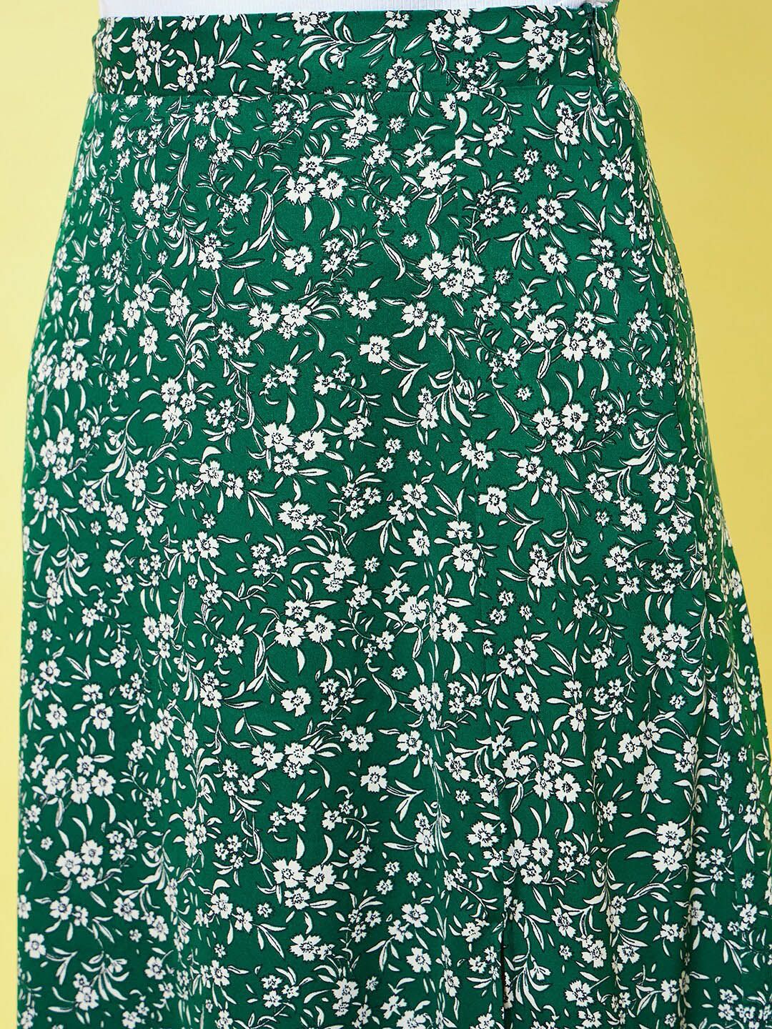 Berrylush Floral Printed Side Slit A-Line Maxi Skirt - Image 6
