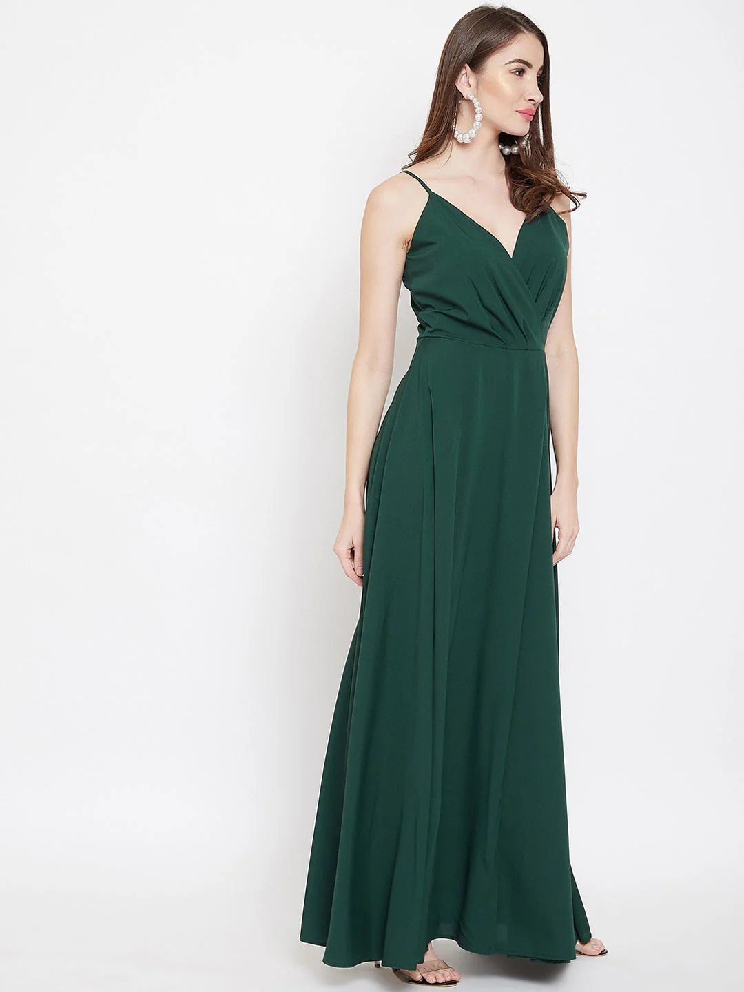 Berrylush Green Wrap Maxi Dress - Image 3