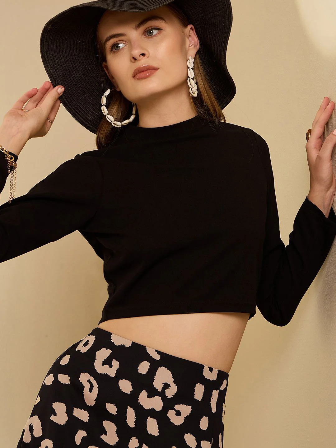 Berrylush High Neck Top & Printed Skirt - Image 2
