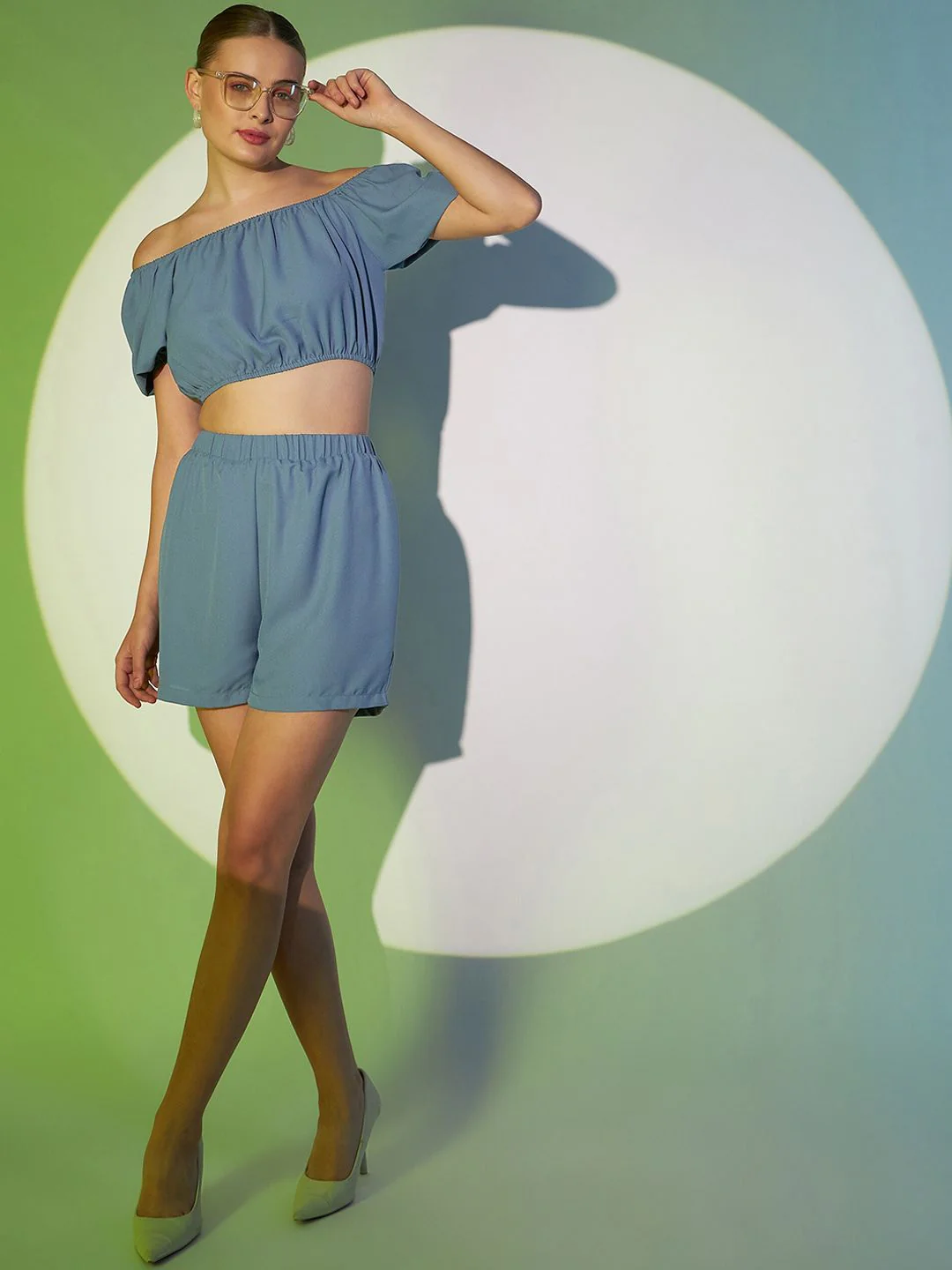 Berrylush Off-Shoulder Crop Top With Shorts - Image 6