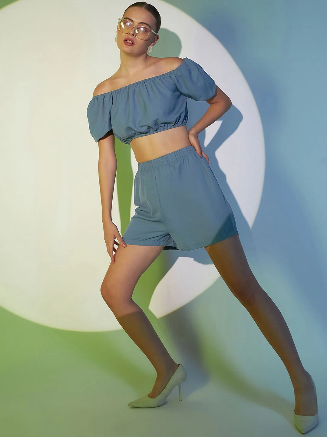 Berrylush Off-Shoulder Crop Top With Shorts - Image 7