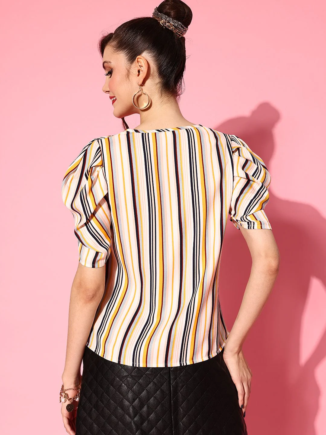 Berrylush Pretty Pink Vertical Striped Vacay Attire - Image 5
