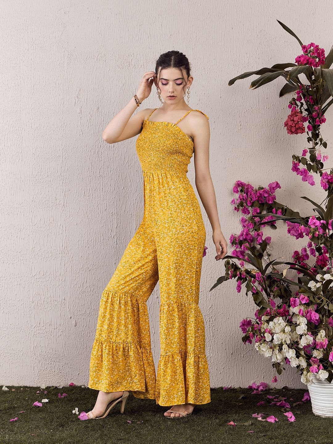 Berrylush Printed Shoulder Straps Basic Jumpsuit - Image 5