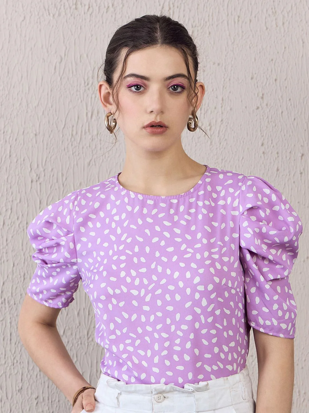 Berrylush Round Neck Printed Top - Image 2