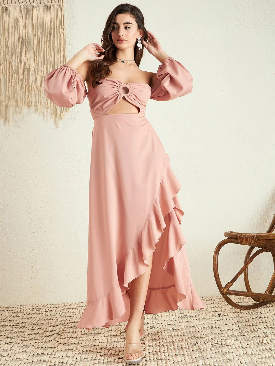 Berrylush Shoulder Straps Maxi Dress