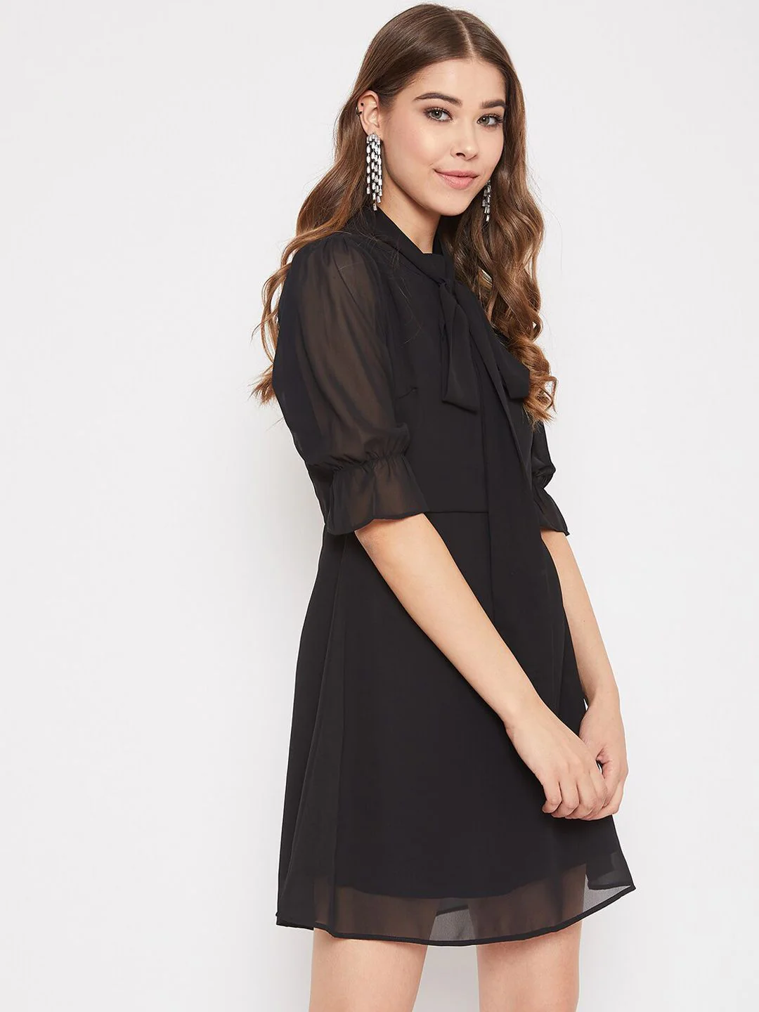 Berrylush Women Black Solid Shirt Dress - Image 3