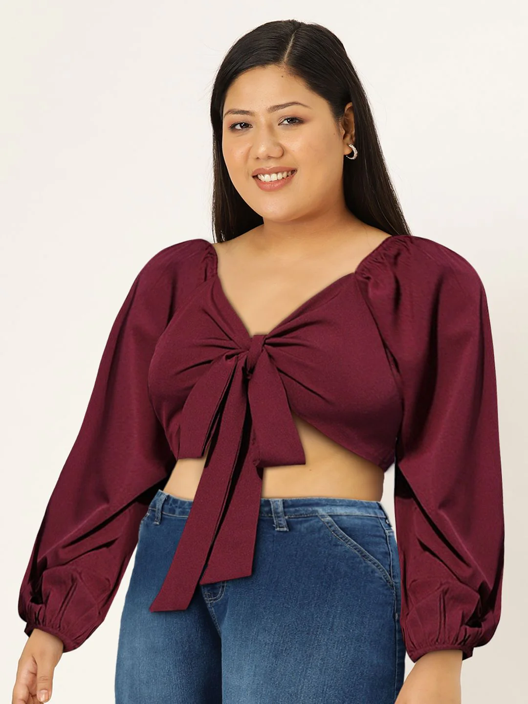 Berrylush Women Charming Maroon Solid Bustier Top - Image 6
