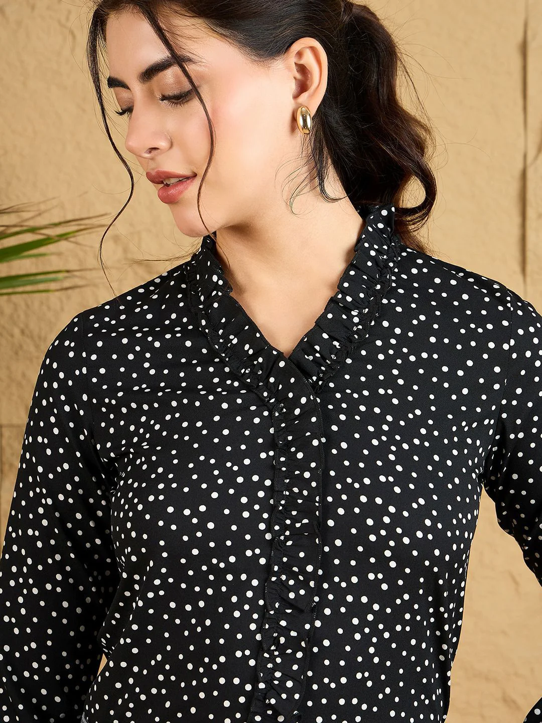 Berrylush Women Polka Dot Printed Top - Image 2