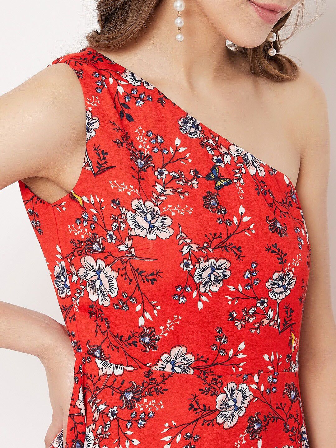 Berrylush Women Red Printed Maxi Dress - Image 2