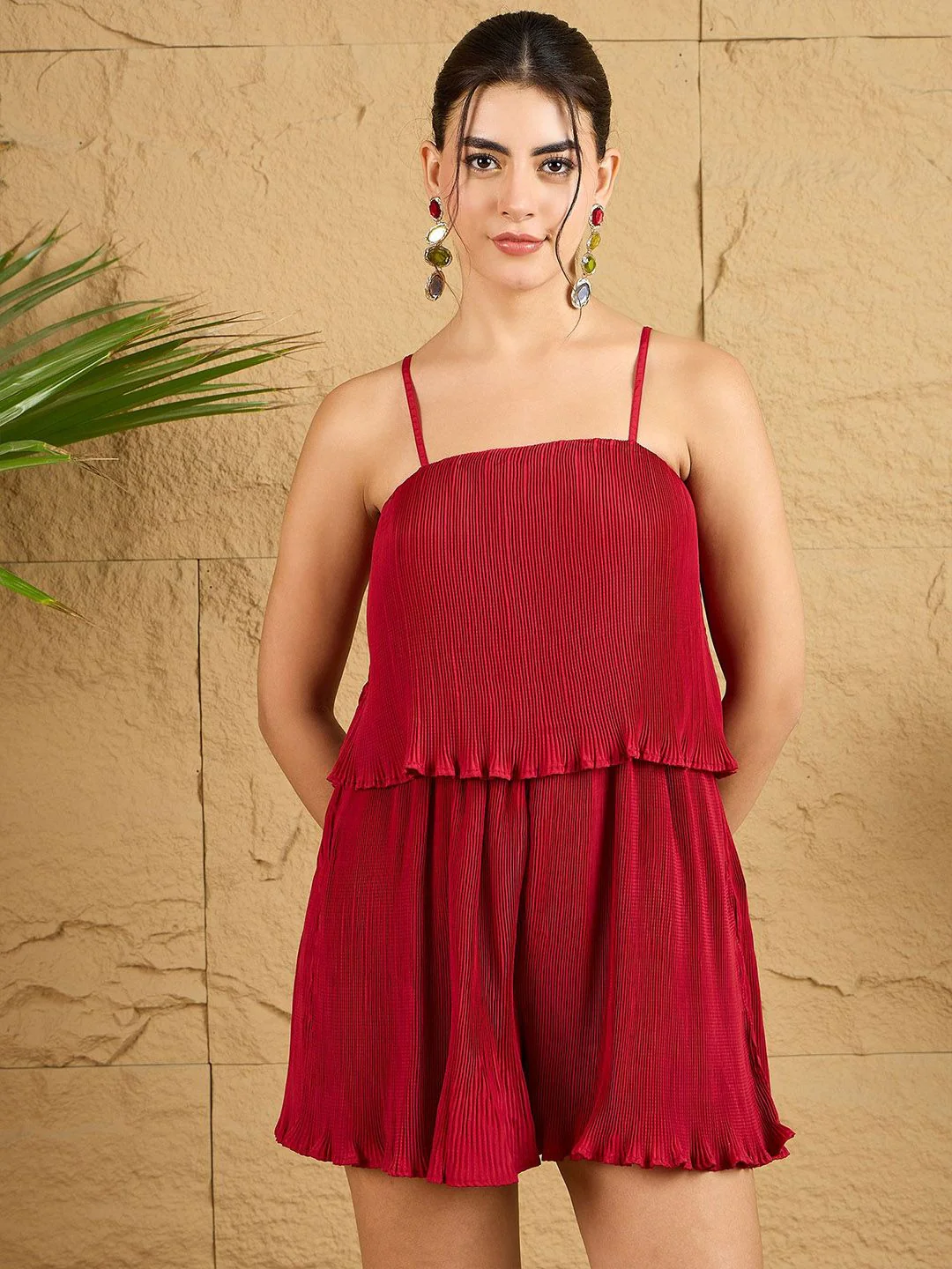 Berrylush Women Shoulder Straps Playsuit Jumpsuit - Image 2