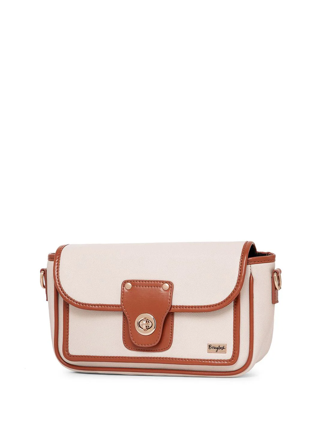 Berrylush Women Solid Structured Leather Shoulder Bag - Image 2