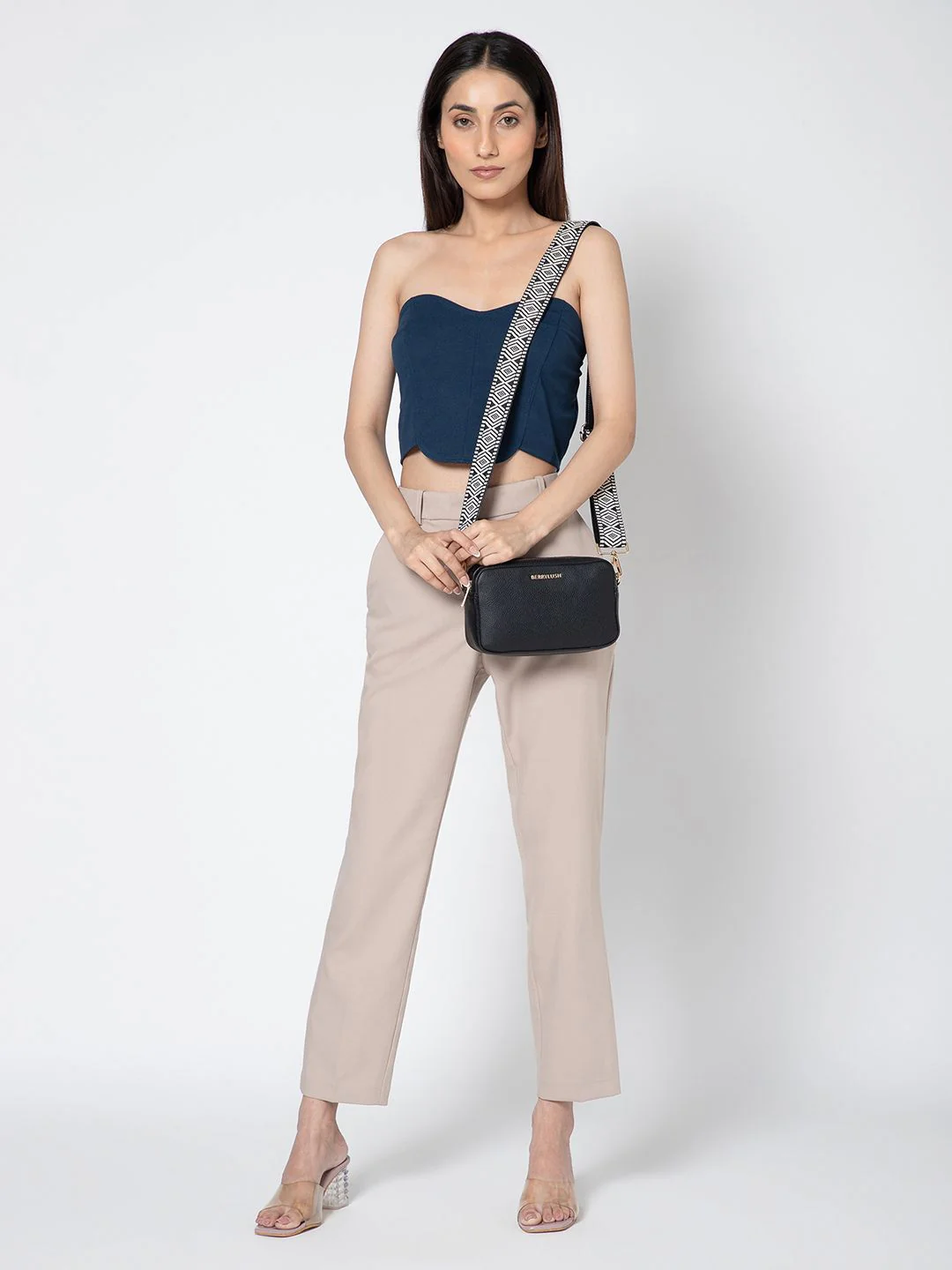 Berrylush Women Textured Solid Structured Sling Bag - Image 7